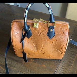 Animal print leather bag